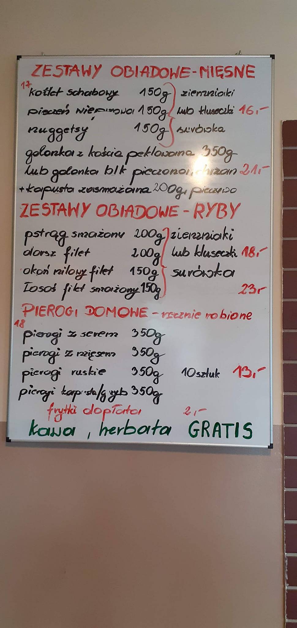 Menu At Bar Pod Sosnami Restauracja Dobre Jedzenie Domowe Obiady Fast