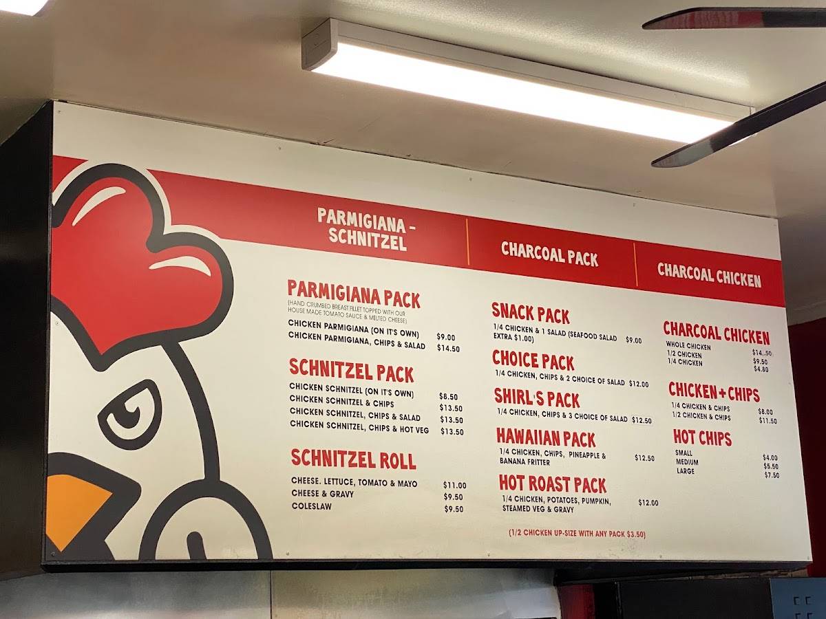 Menu at Benalla Charcoal Chicken restaurant, Benalla