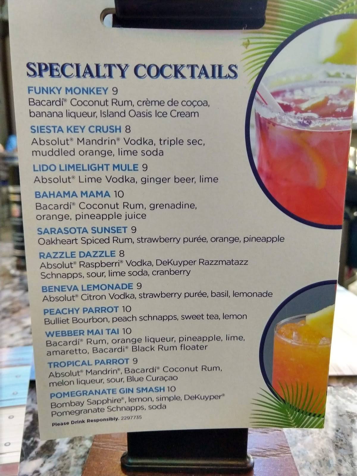 Menu at The Parrot Patio Bar & Grill, Bradenton