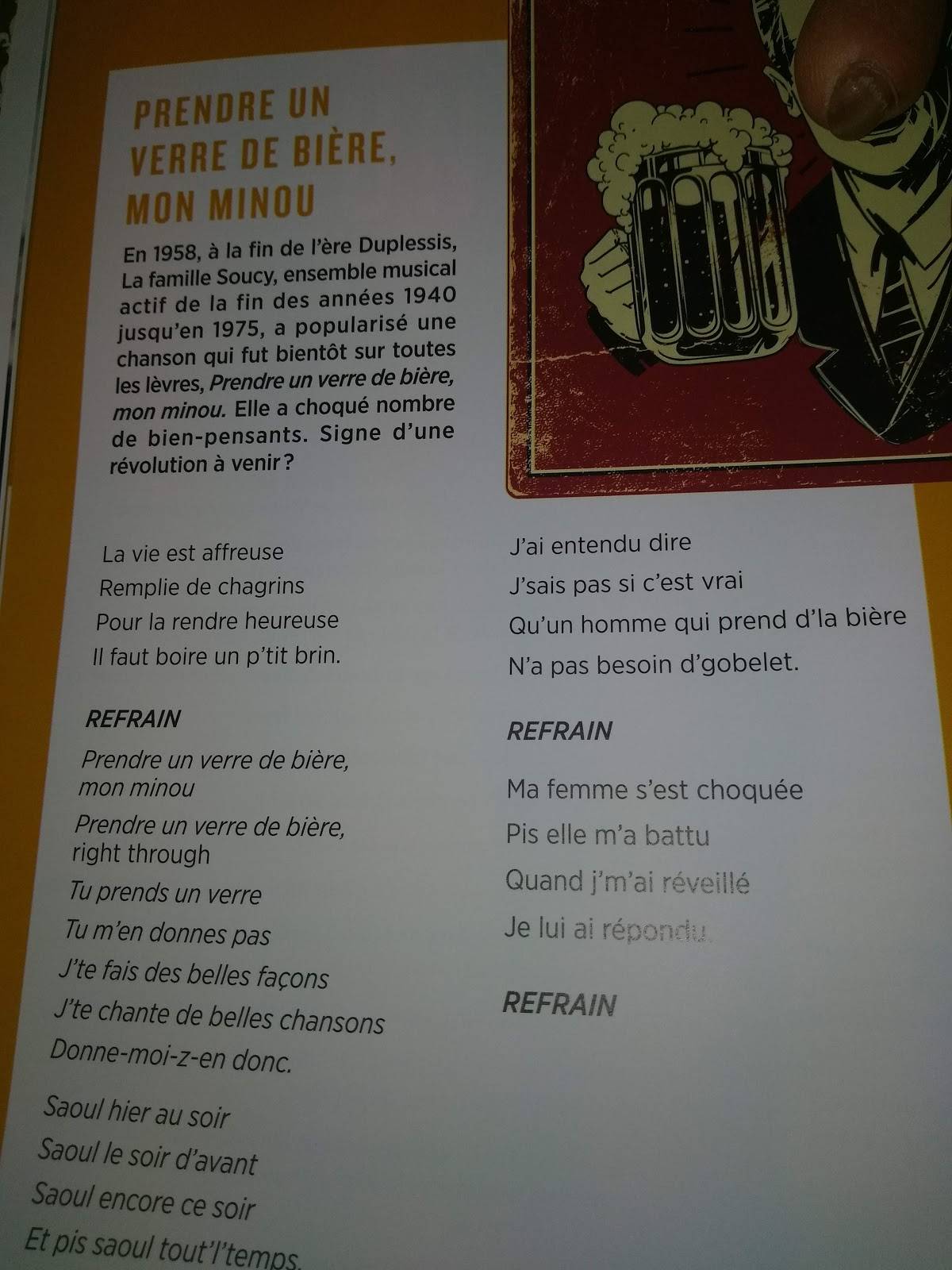 Menu au Café La Bezotte, Yamachiche