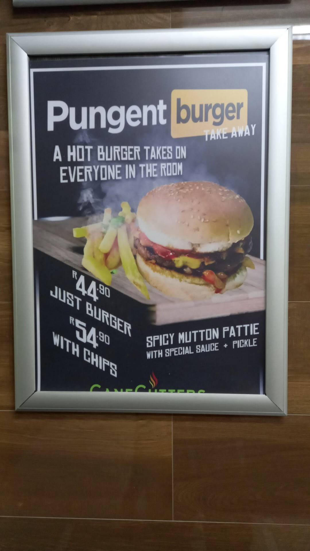 Menu at CaneCutters Umhlanga restaurant, Durban, 70 Horizon Views