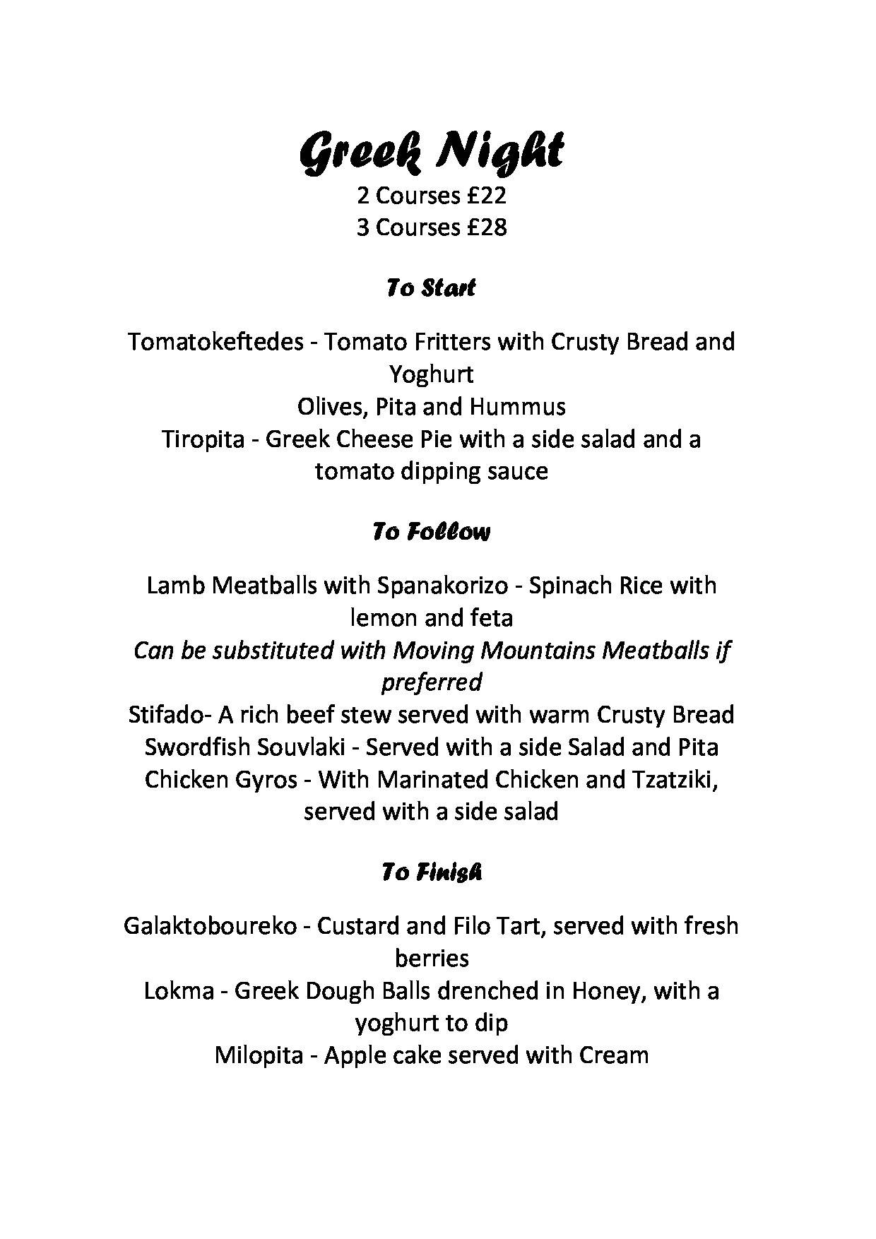 Menu at The Nags Head pub & bar, East Harling