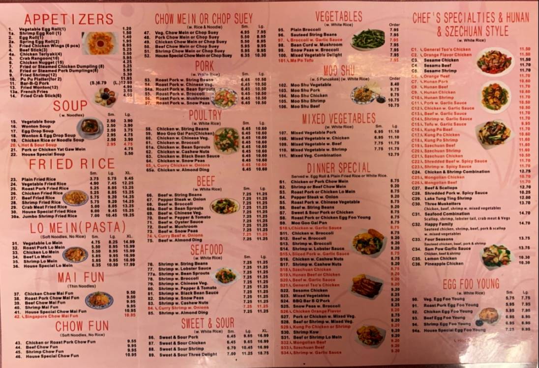 Menu at En Lai Restaurant, Midlothian, S Cicero Ave