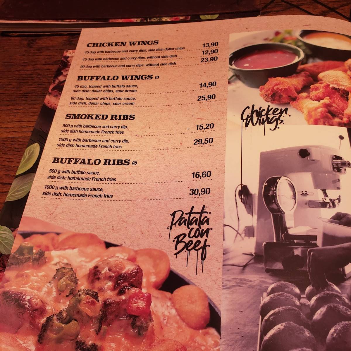 Menu at Jack & Joe Steak and Burger Club, Maribor