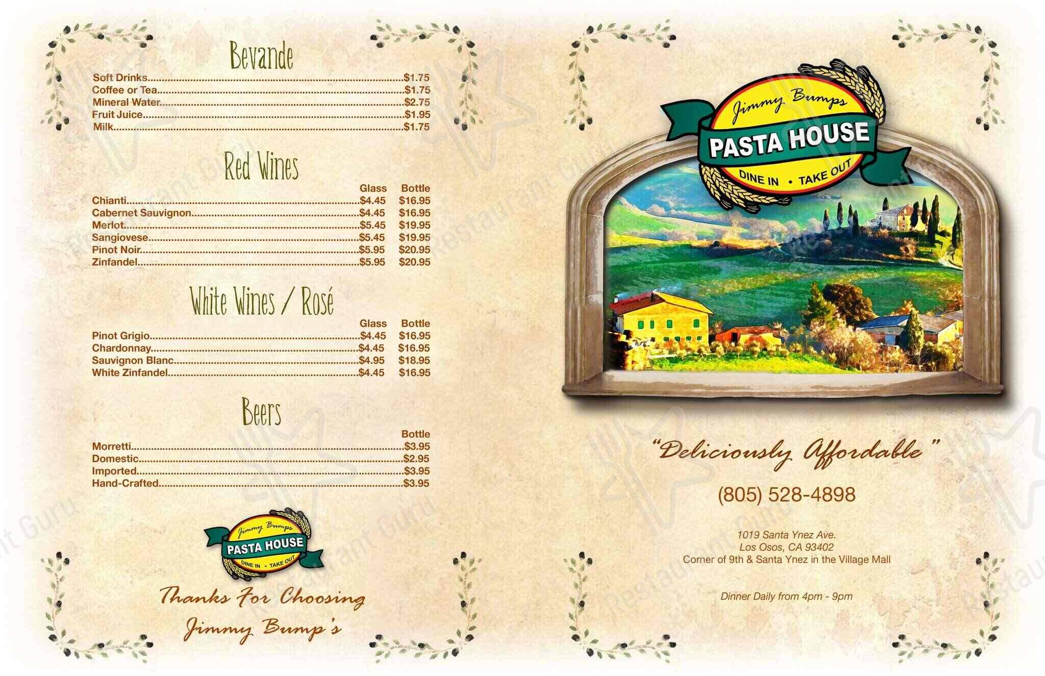 Menu at Hazards pizzeria, BaywoodLos Osos