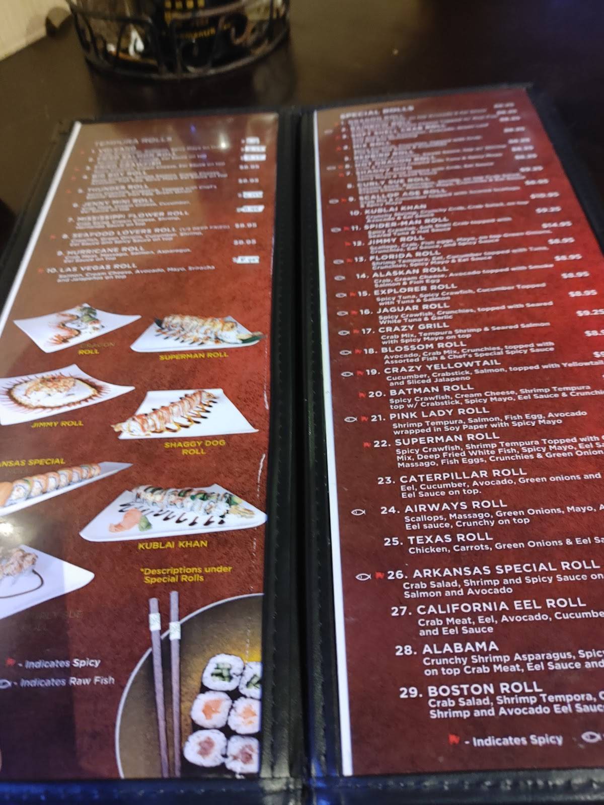 Menu at Kublai Khan restaurant, Southaven, Airways Blvd