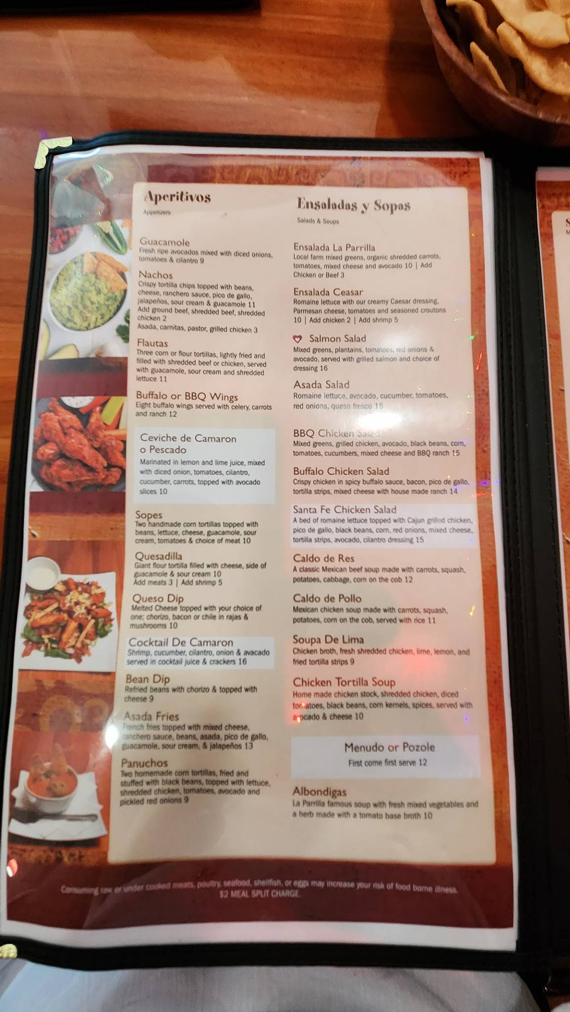 Menu at La Parrilla Yucatan Mexican Food restaurant, Ventura, 100 N ...