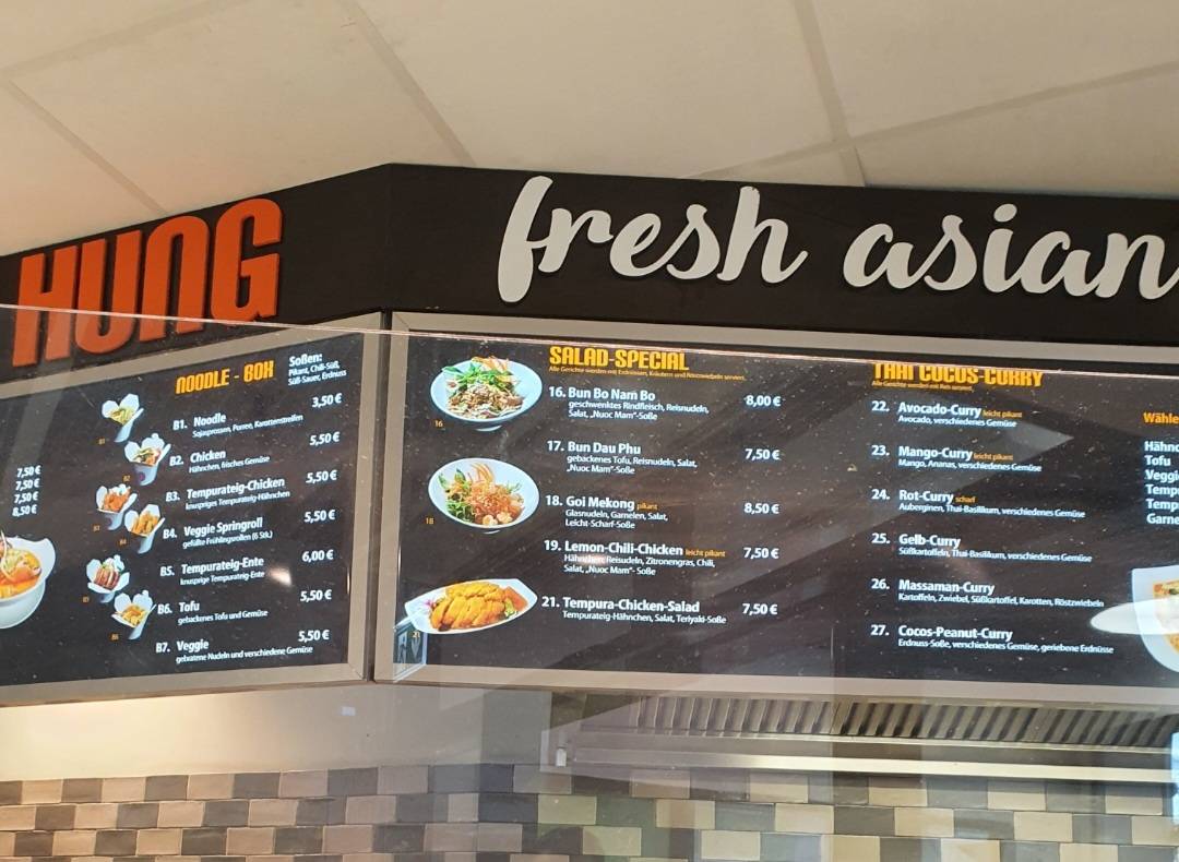 Speisekarte von Le Hung fresh asian food restaurant, Berlin
