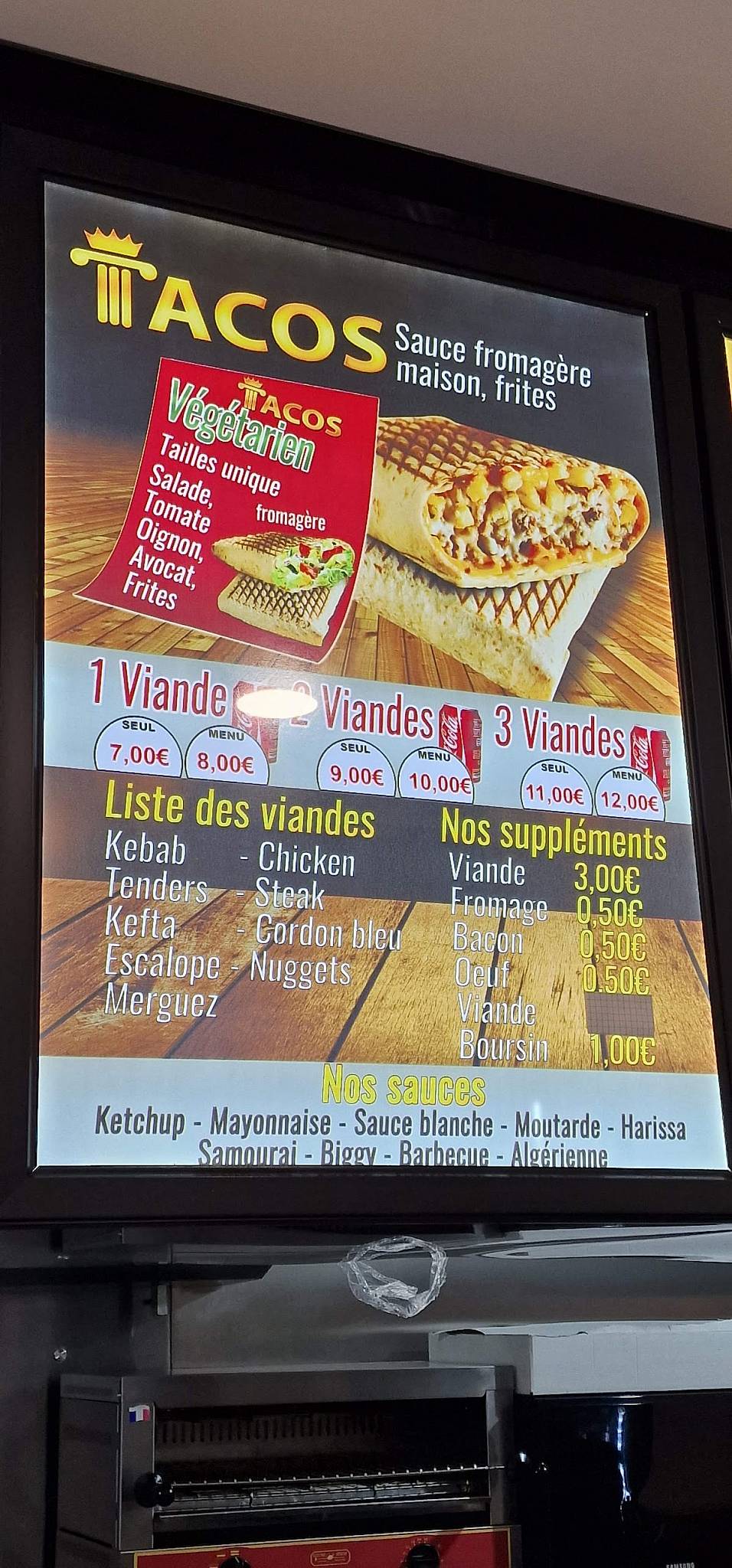 Menu au Le Roi Tacos Bois D’Arcy restaurant, Boisd'Arcy