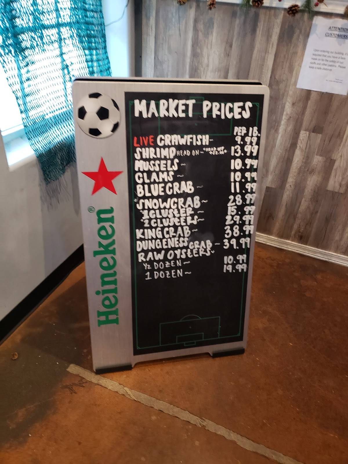 Menu at MR. Crab pub & bar, Grand Prairie