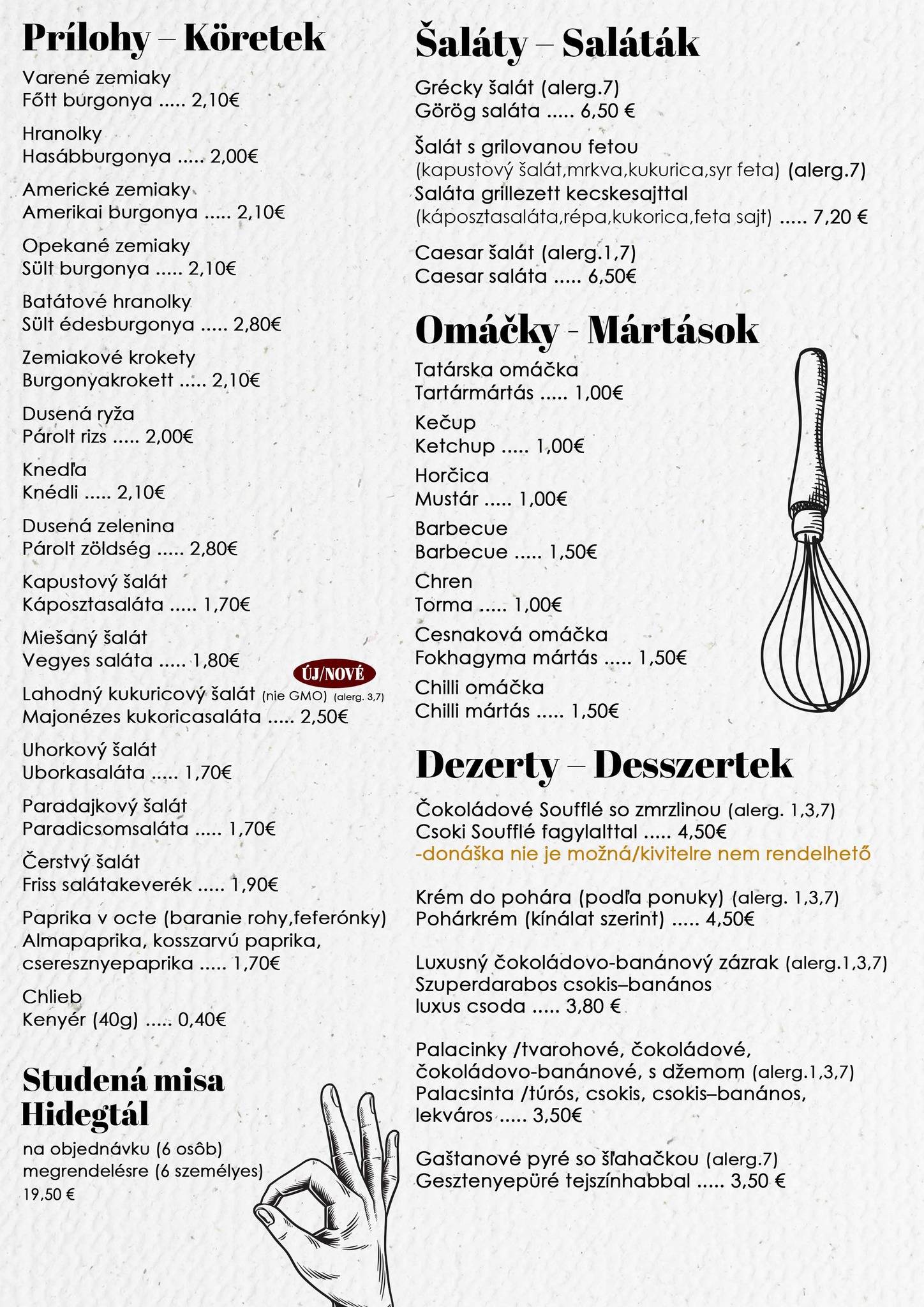 Menu At Pató Pál Reštaurácia & Bar, Svodín