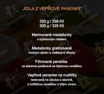 Petřínské terasy menu