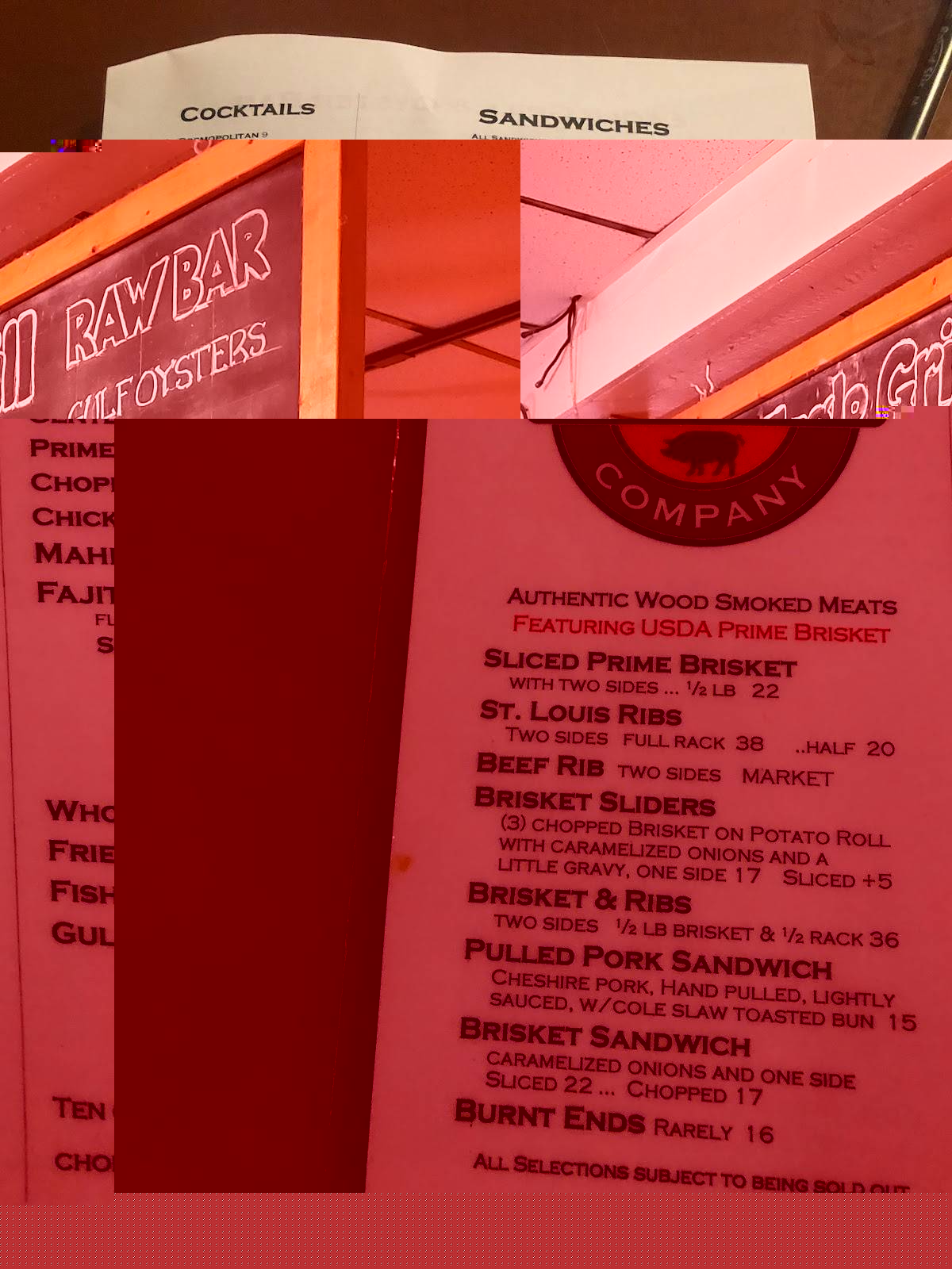 Carta de Eagle Grill & Oyster Bar, Greenacres