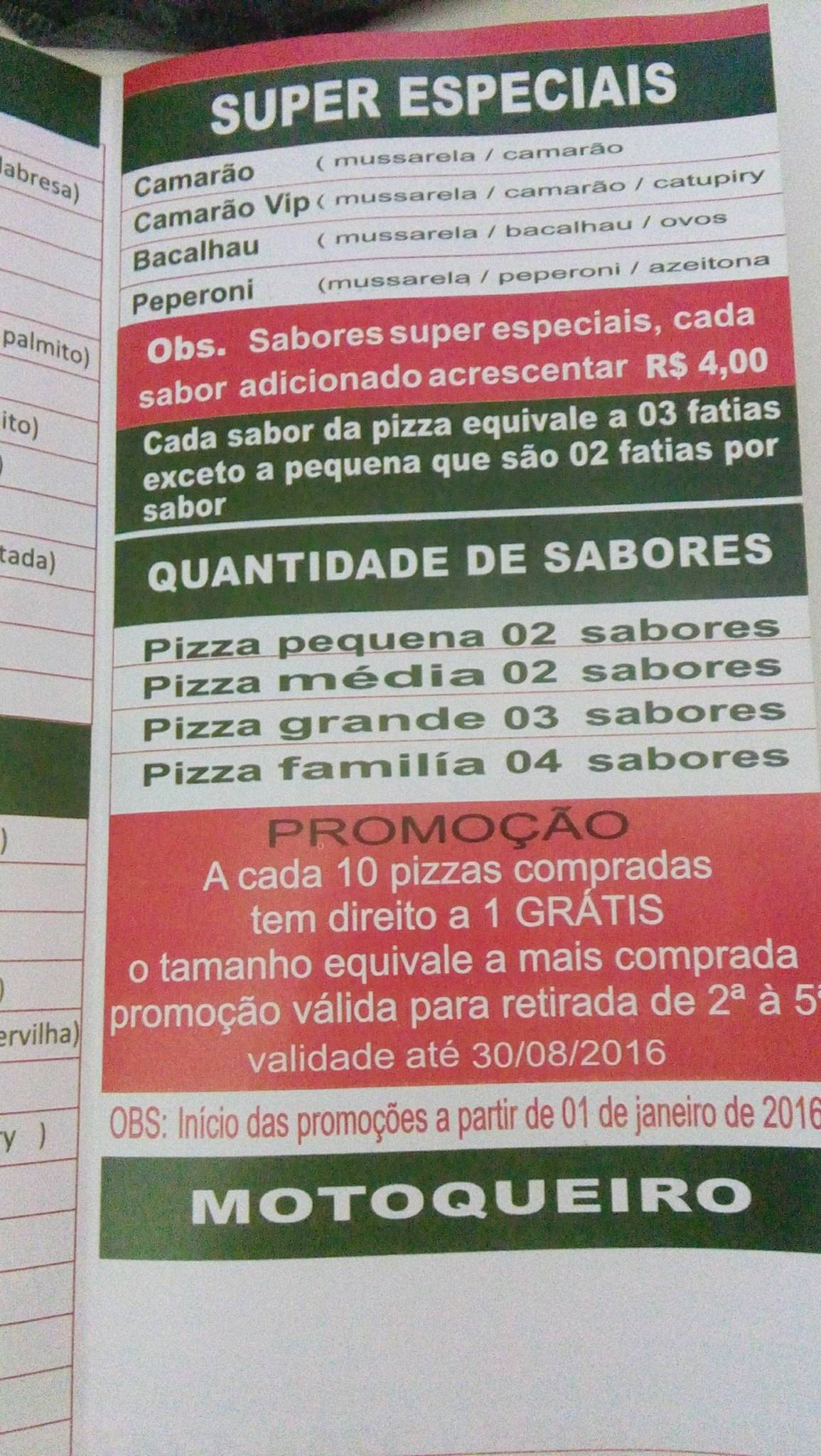 Menu Em Quero Pizza Pizzaria Salvador Rua Mello Morais Filho