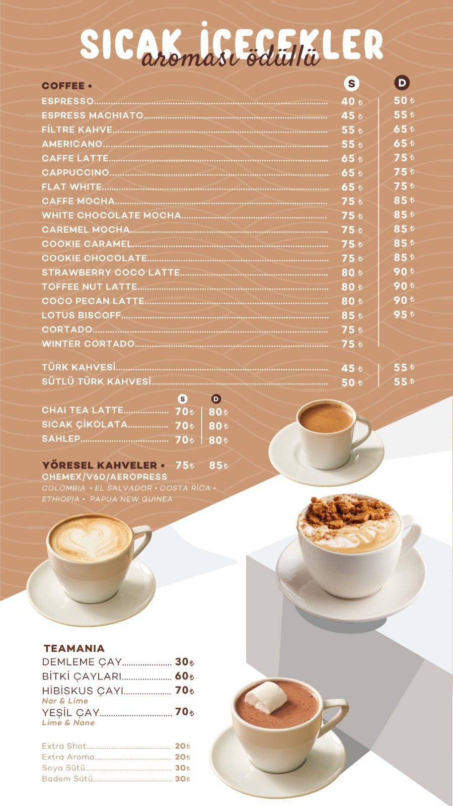 Menu at Coffeemania Next Metrogarden, Istanbul