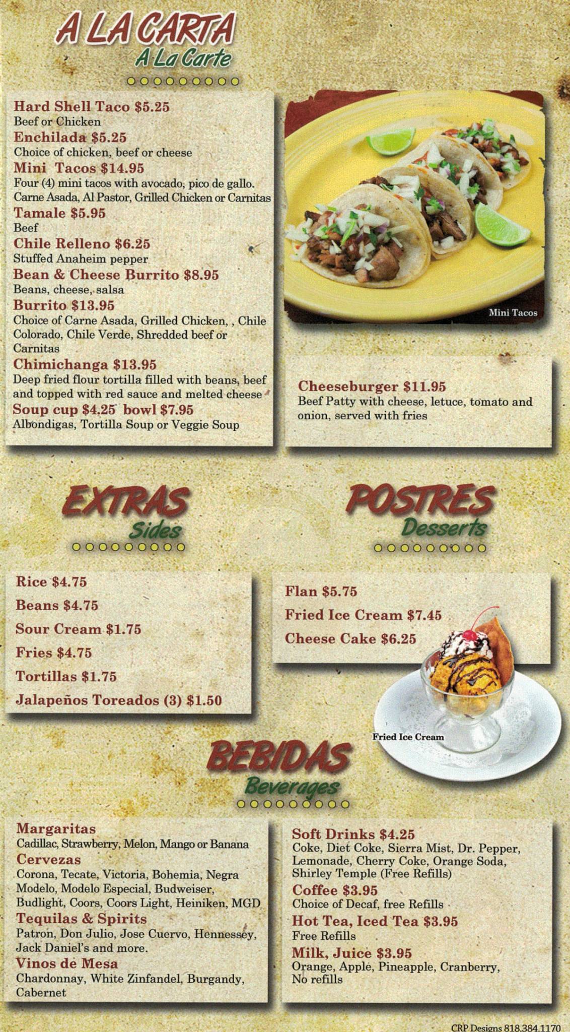 Menu at Don Sebastian Mexican Restaurant, Lancaster