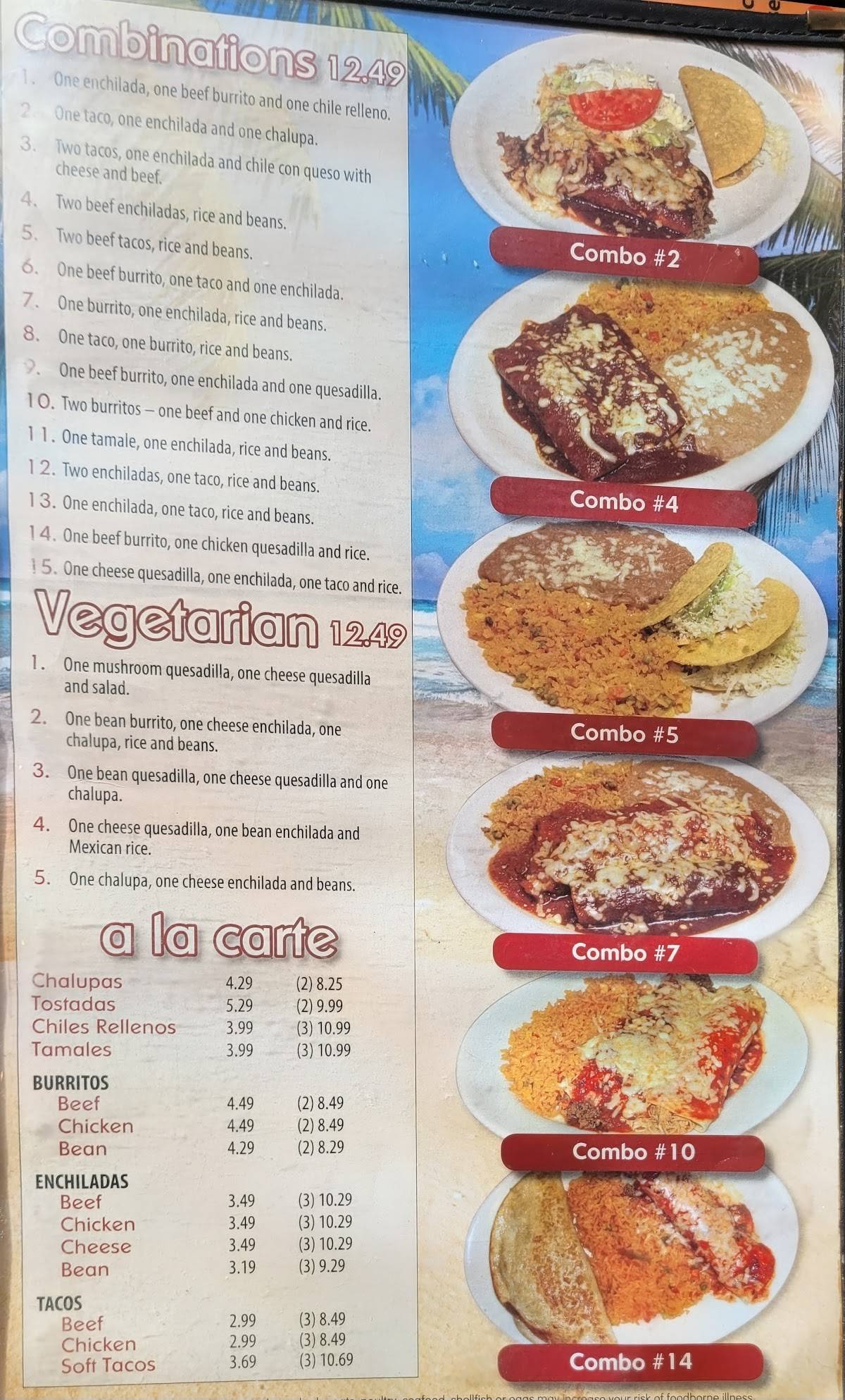 Menu at La Palma Mexican Restaurant Urbana, Urbana