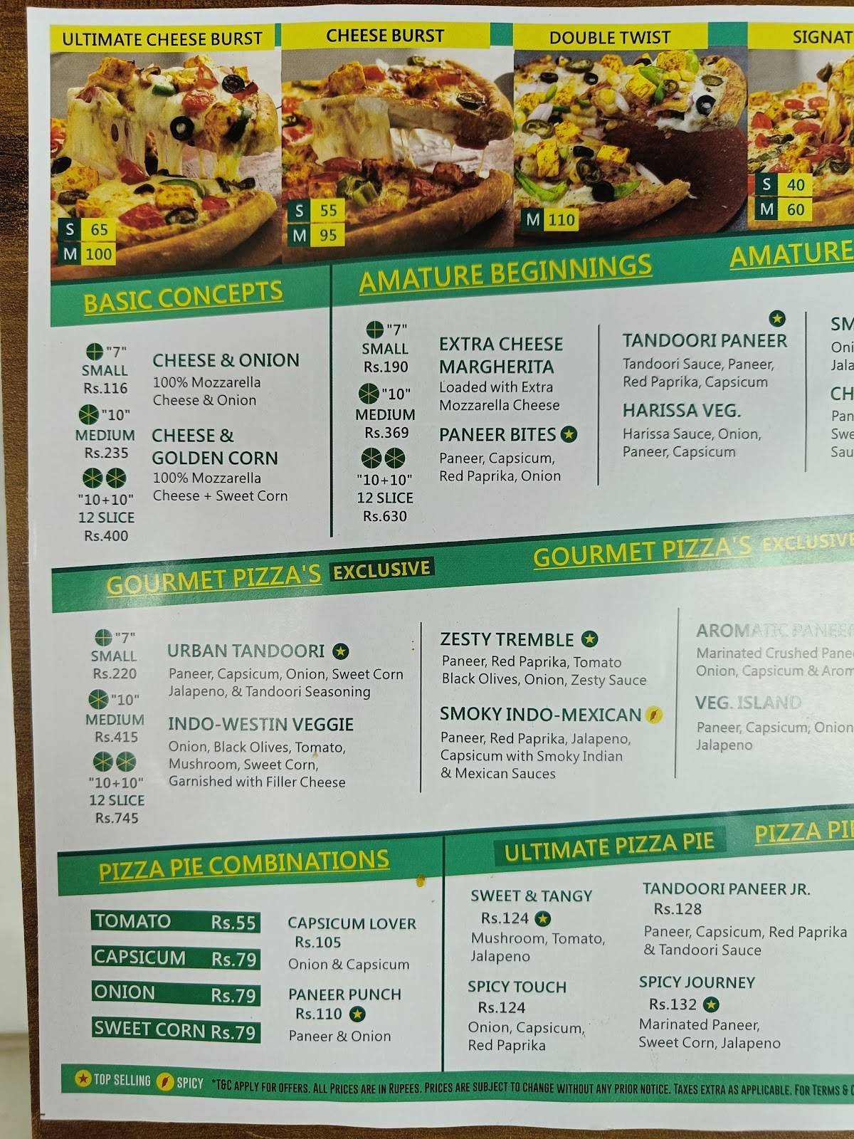 Menu at Pizza Wings Panipat, Panipat