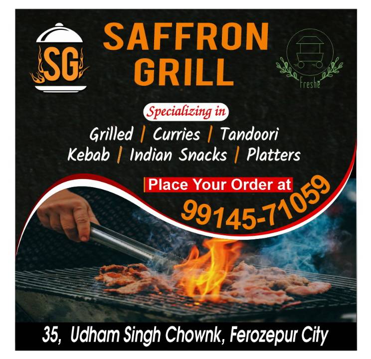 Menu at Saffron Grill, Ferozepur