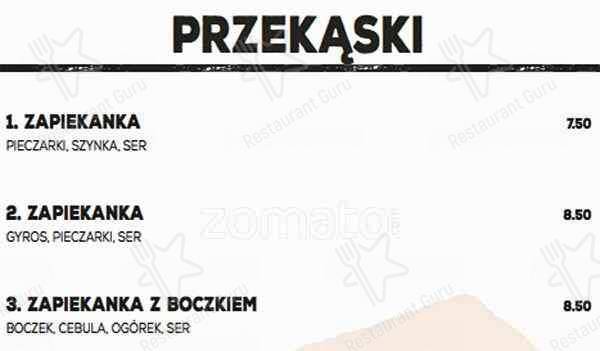 Carta de Pizzeria U Skrzypka