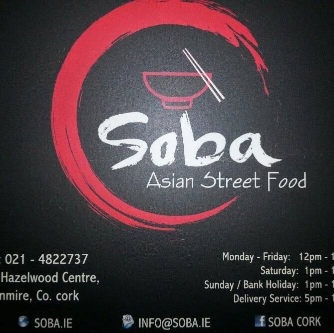 Menu at Soba Asian Street Food Glanmire restaurant, Glanmire