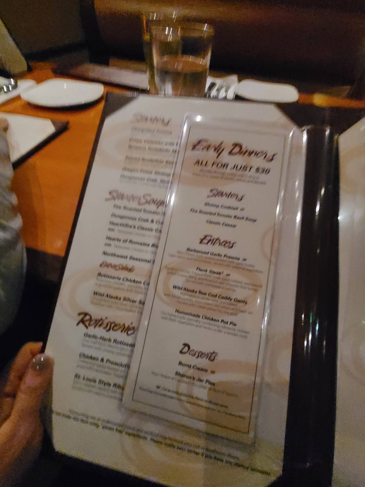 Menu at Anthony's Hearthfire Grill, Bellingham steakhouse, Bellingham