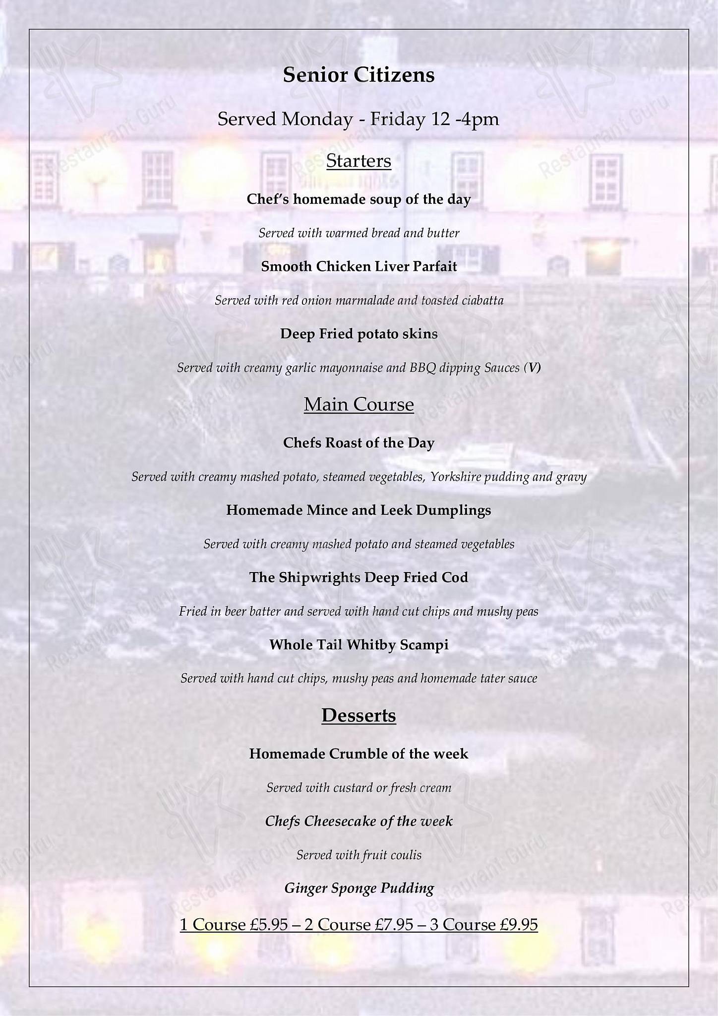 Menu at The Saltgrass pub & bar, Sunderland
