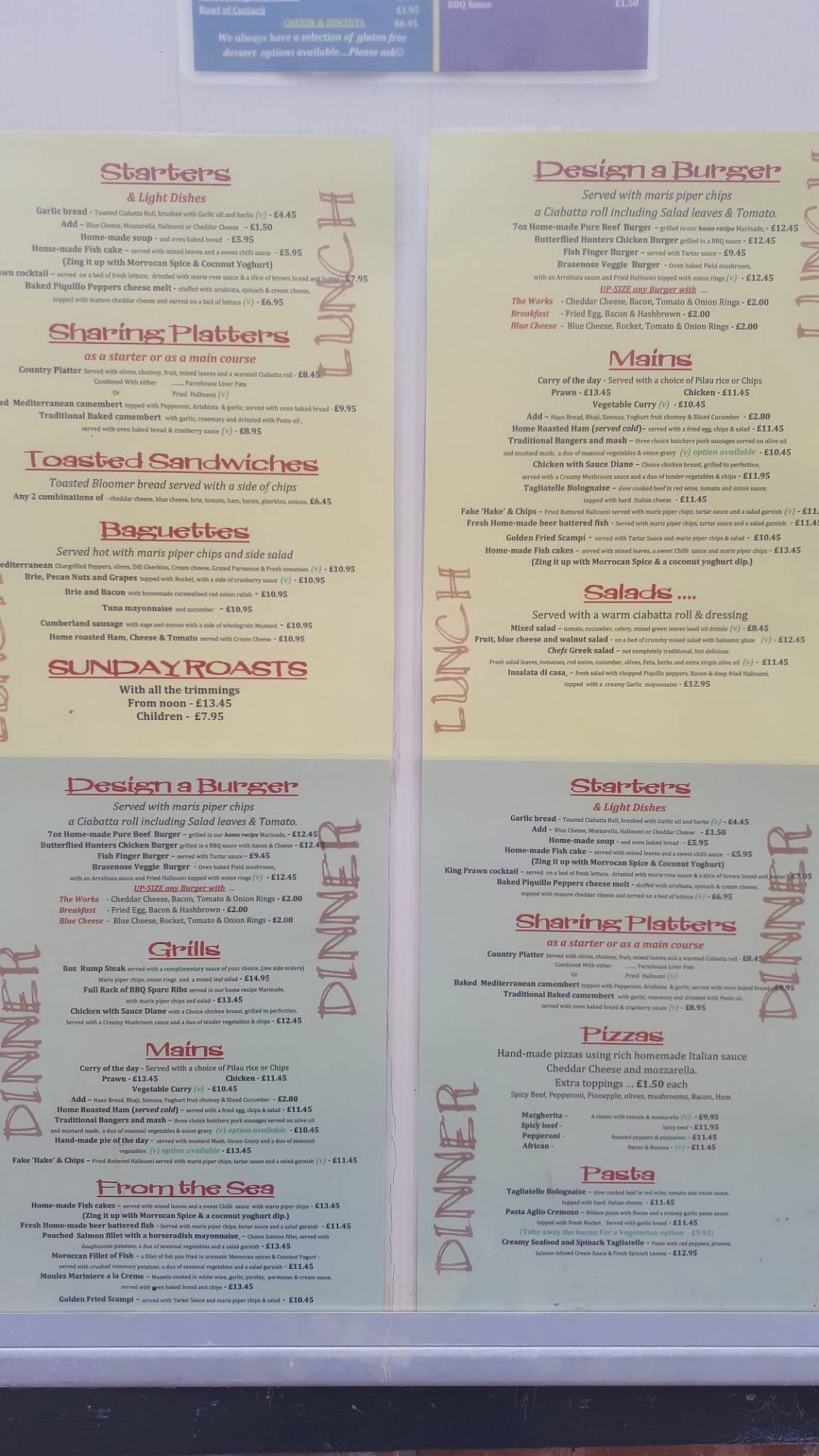 Menu at The Brasenose Arms pub & bar, Banbury
