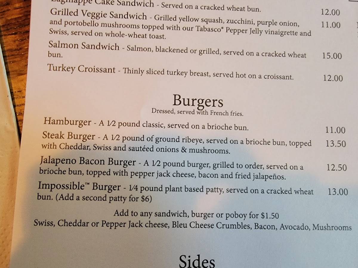 Menu at The Chimes pub & bar, Baton Rouge