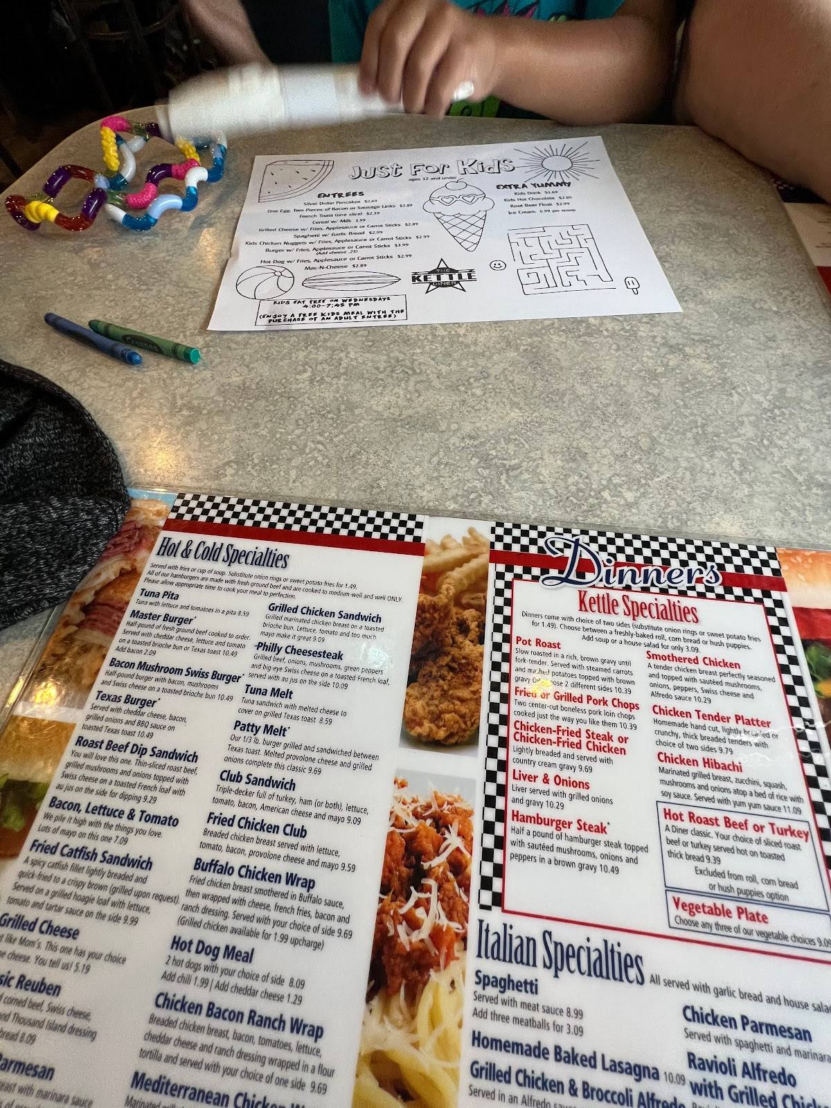 Menu at The Kettle Diner restaurant, Jacksonville, 300 Marine Blvd