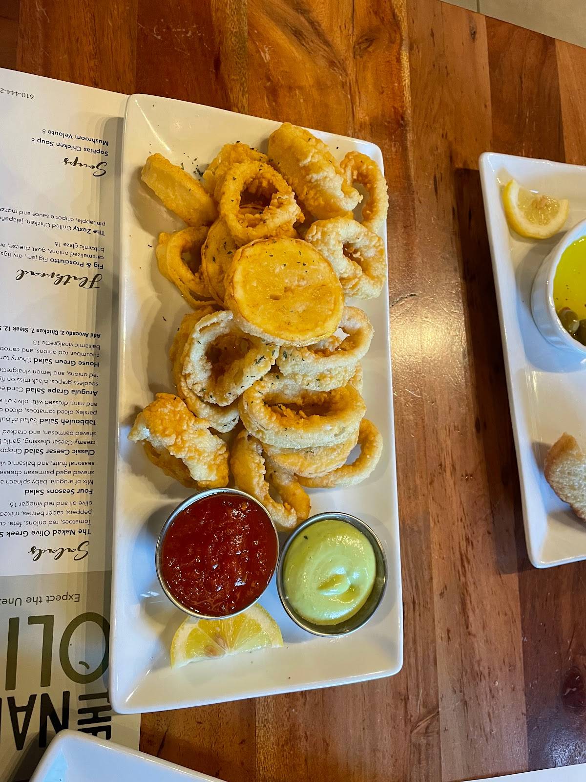 Menu at The Naked Olive restaurant, Kennett Square