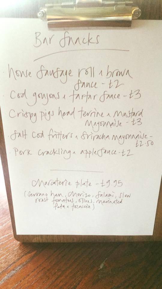 Menu at The Spread Eagle (広がったワシ) pub & bar, North Shields