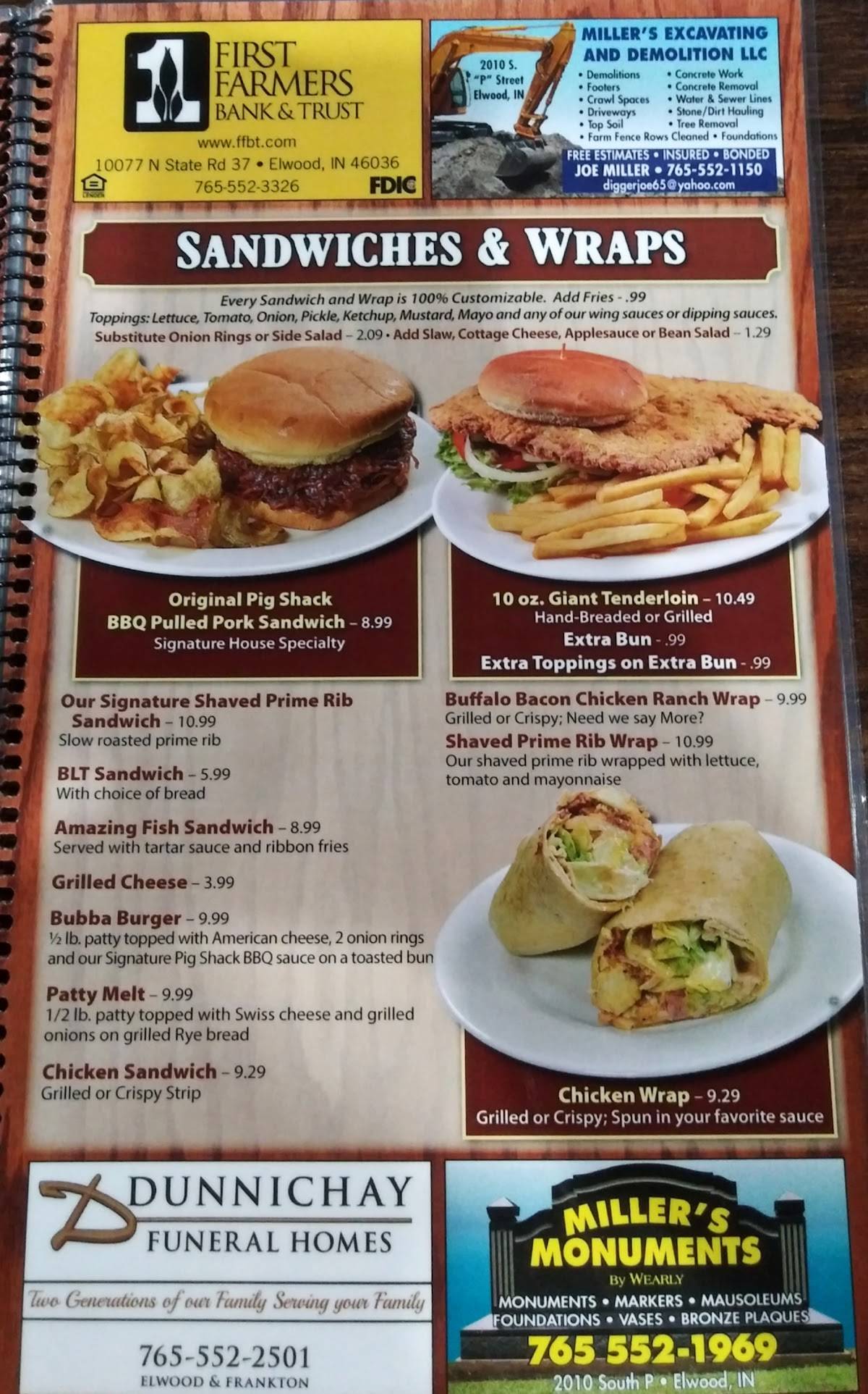 Menu at The Tin Plate, Fine Food & Spirits restaurant, Elwood