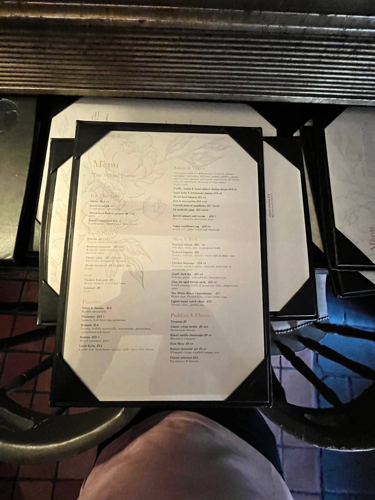 Menu at The White Horse pub & bar, Banbury, White Horse