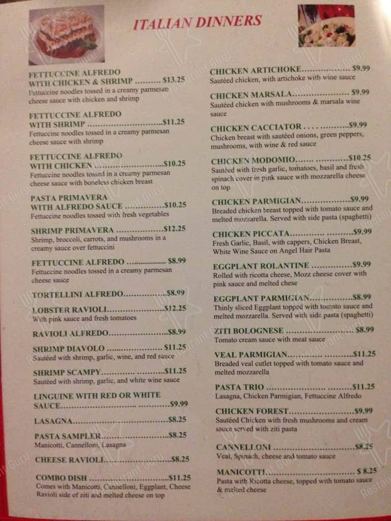 Menu at Tomatoes Mexican & Italian restaurant, Waxahachie