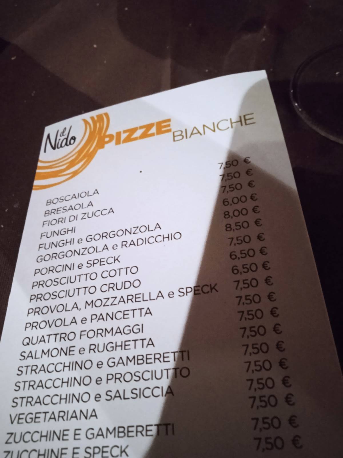 Menu Da Il Nido Pizzeria Ristorante Torvaianica