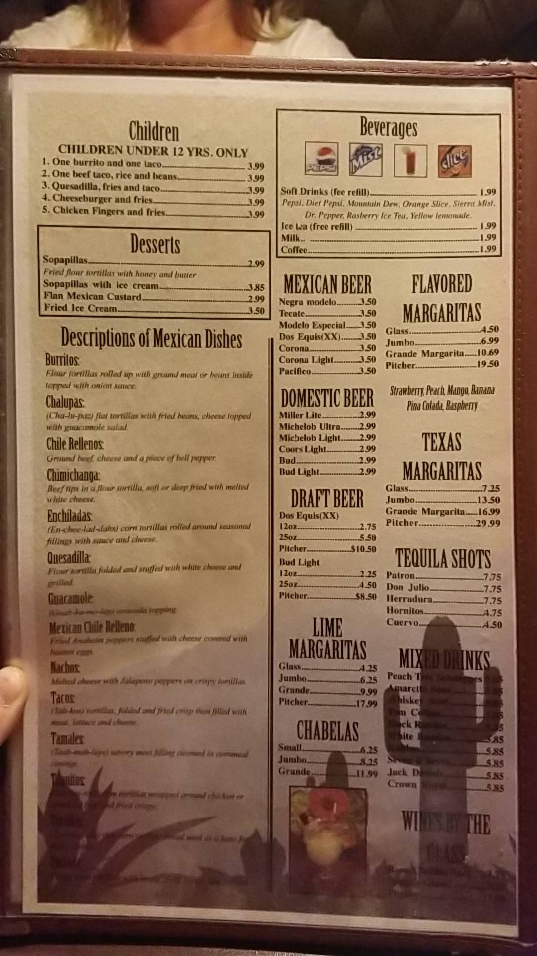 Menu At El Patron Mexican Grill Restaurant Uniontown