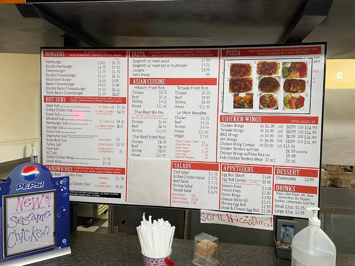 Menu at Aggie's Hot Subs restaurant, Elm City