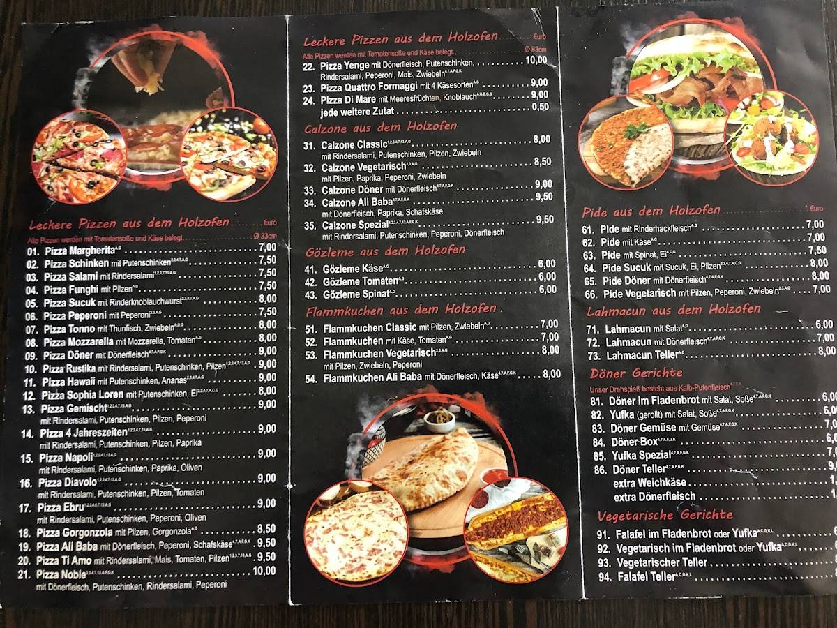 Menu at Ali Baba Döner & Pizza, Linkenheim-Hochstetten