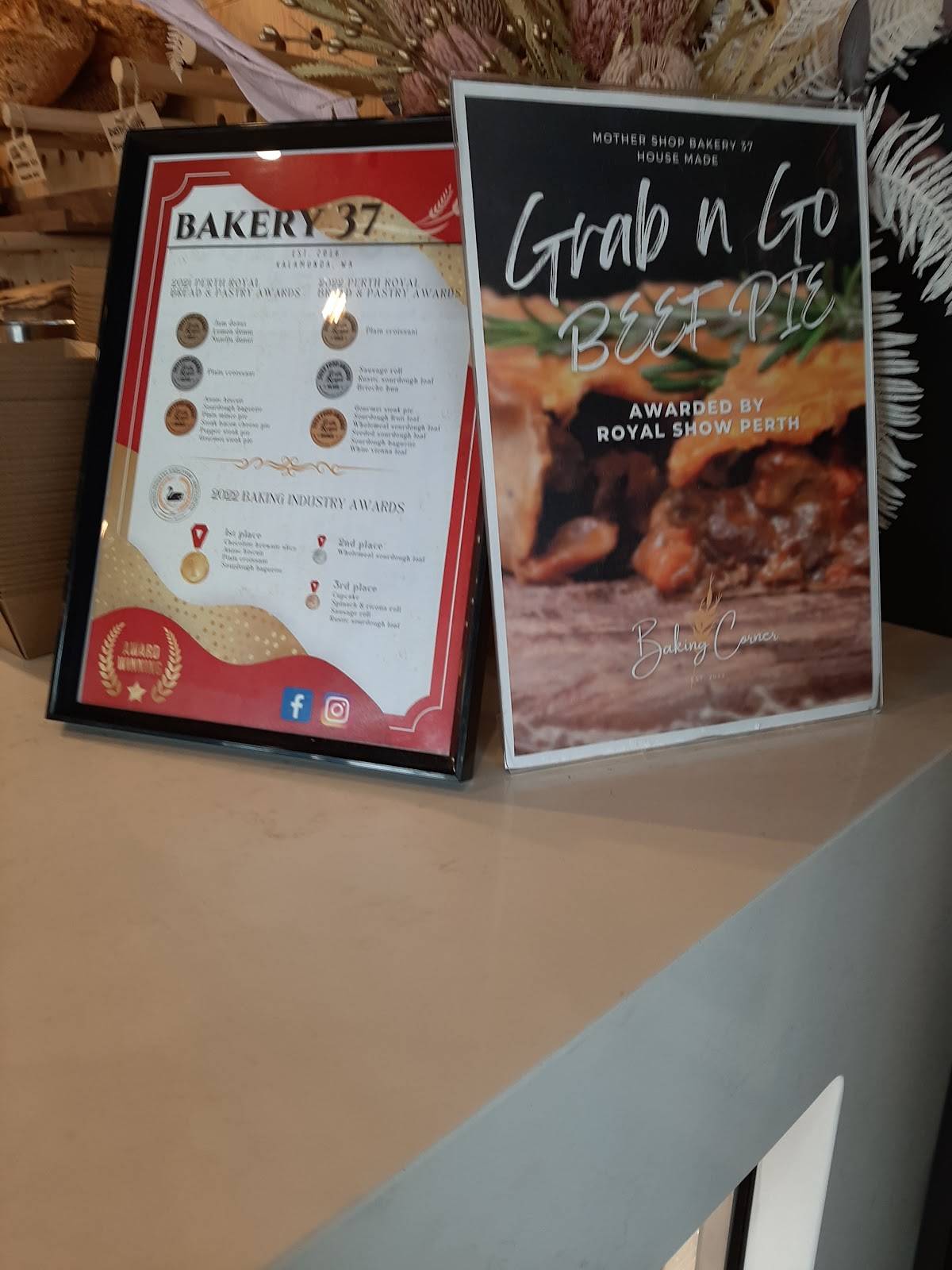 Menu at Baking Corner, Victoria Park