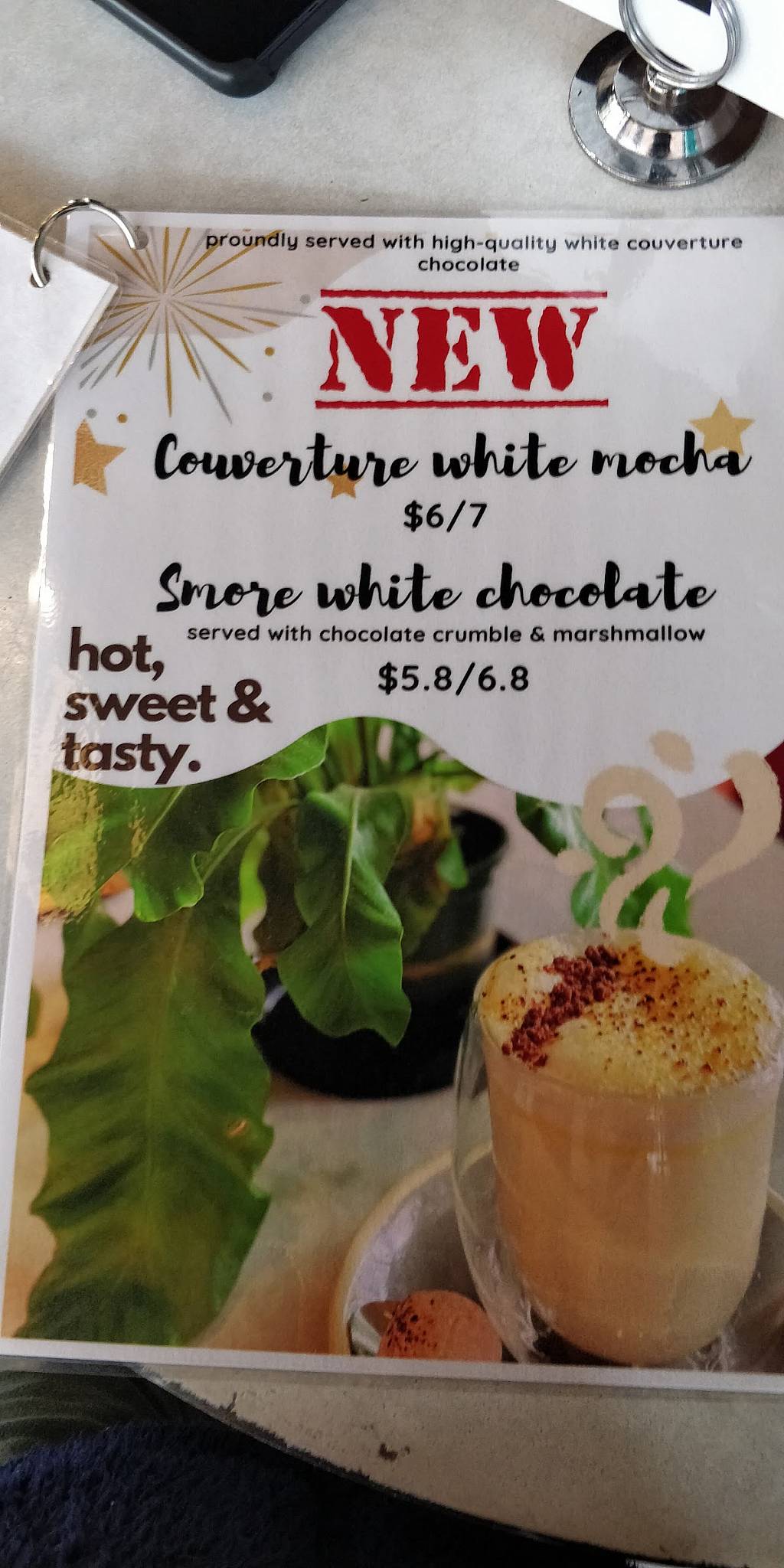 Menu at Baking Corner, Victoria Park