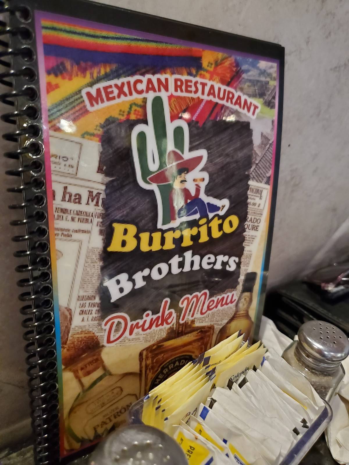 Menu at Burrito Brothers restaurant, Asheboro