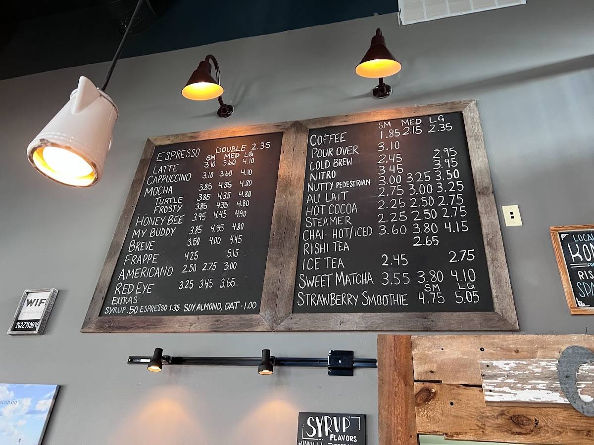 Menu at Coffee Mill cafe, FontanaonGeneva Lake