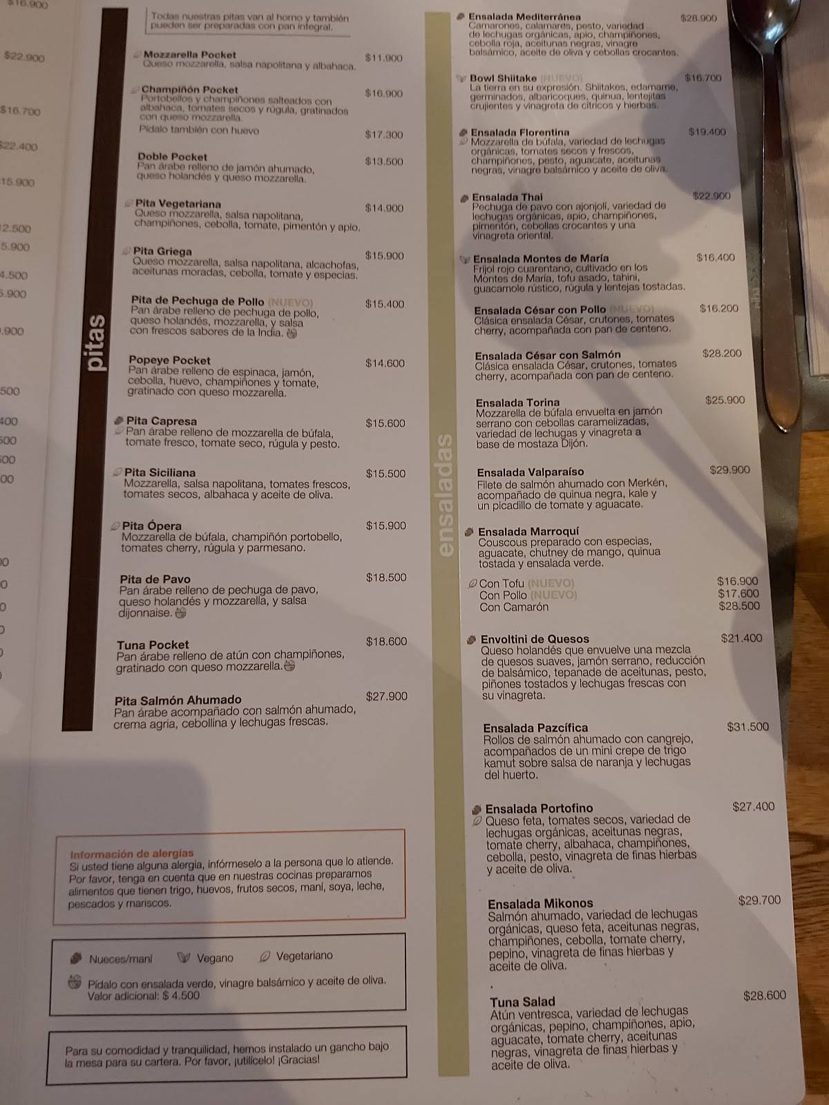 Carta del restaurante Crepes & Waffles Centro Comercial Gran Estación