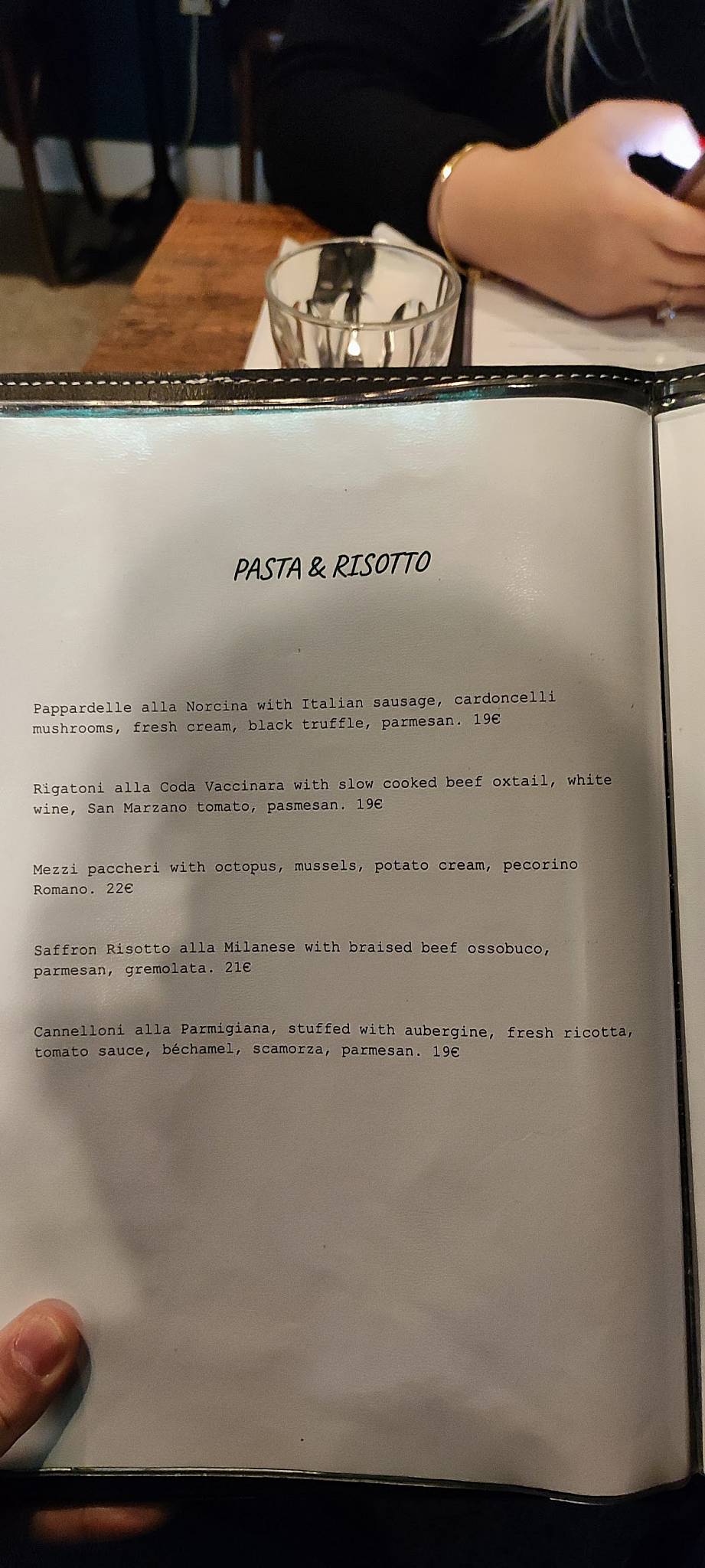 Menu at Wood Fire Cafe, Dublin