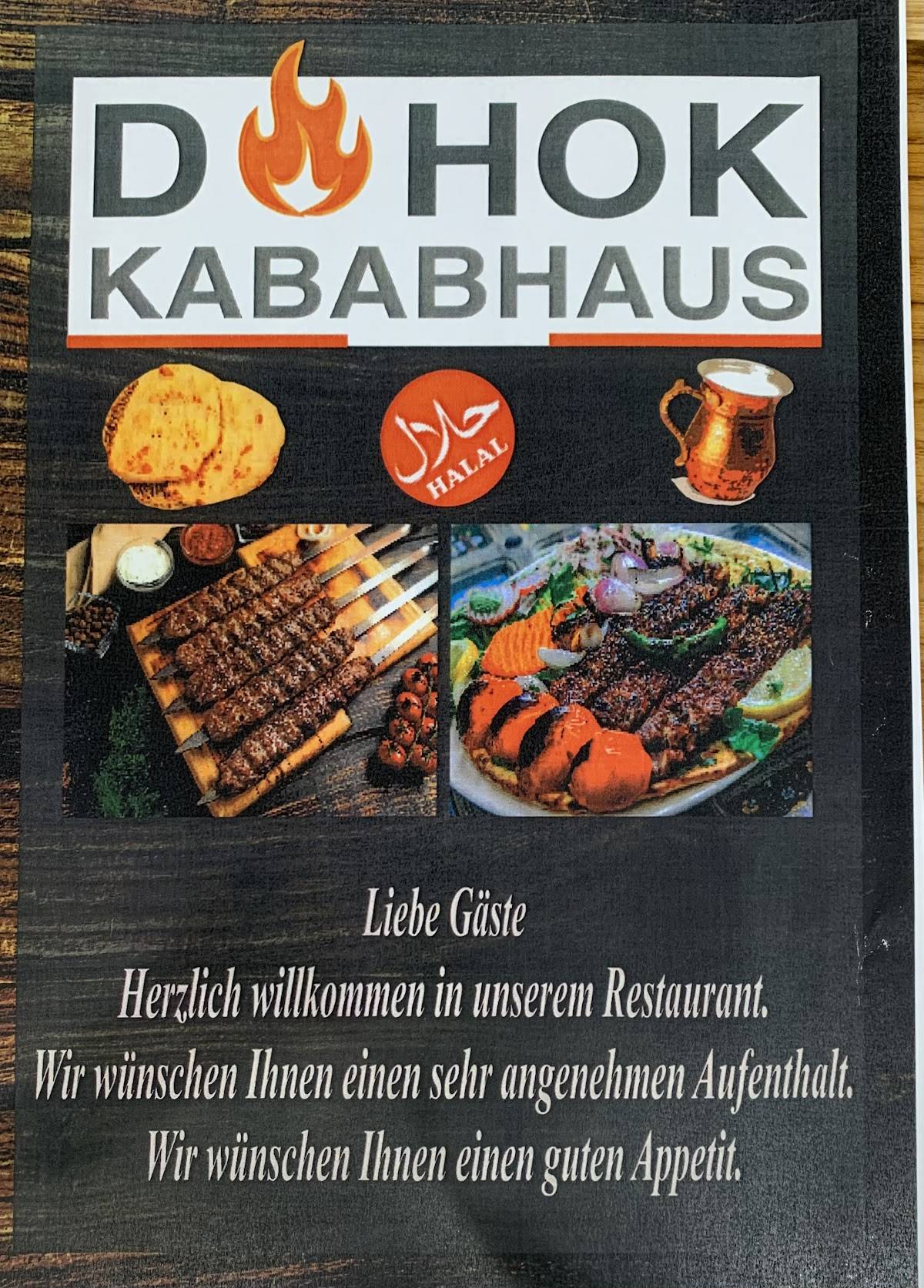 Speisekarte von Duhok Kebabhaus restaurant, Düsseldorf