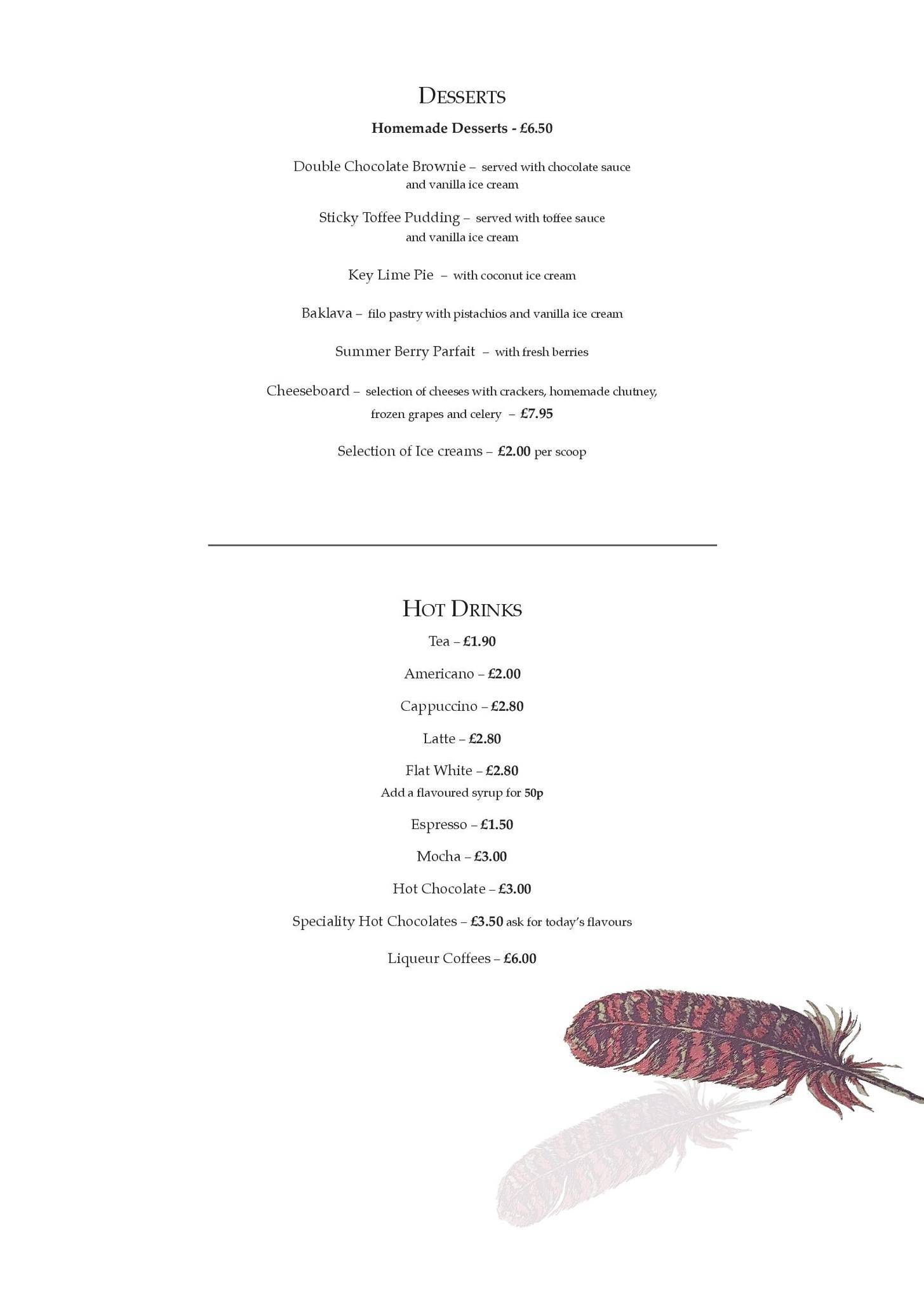 Menu at The Nags Head pub & bar, East Harling
