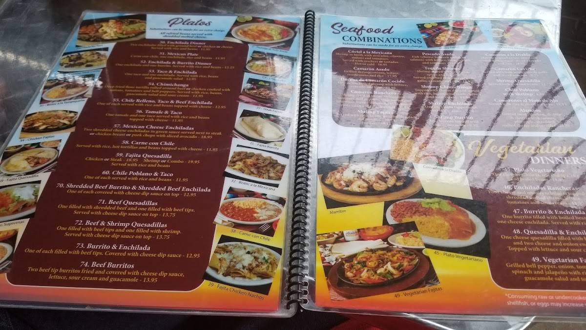 Menu at El Carrizo Restaurant, Columbus