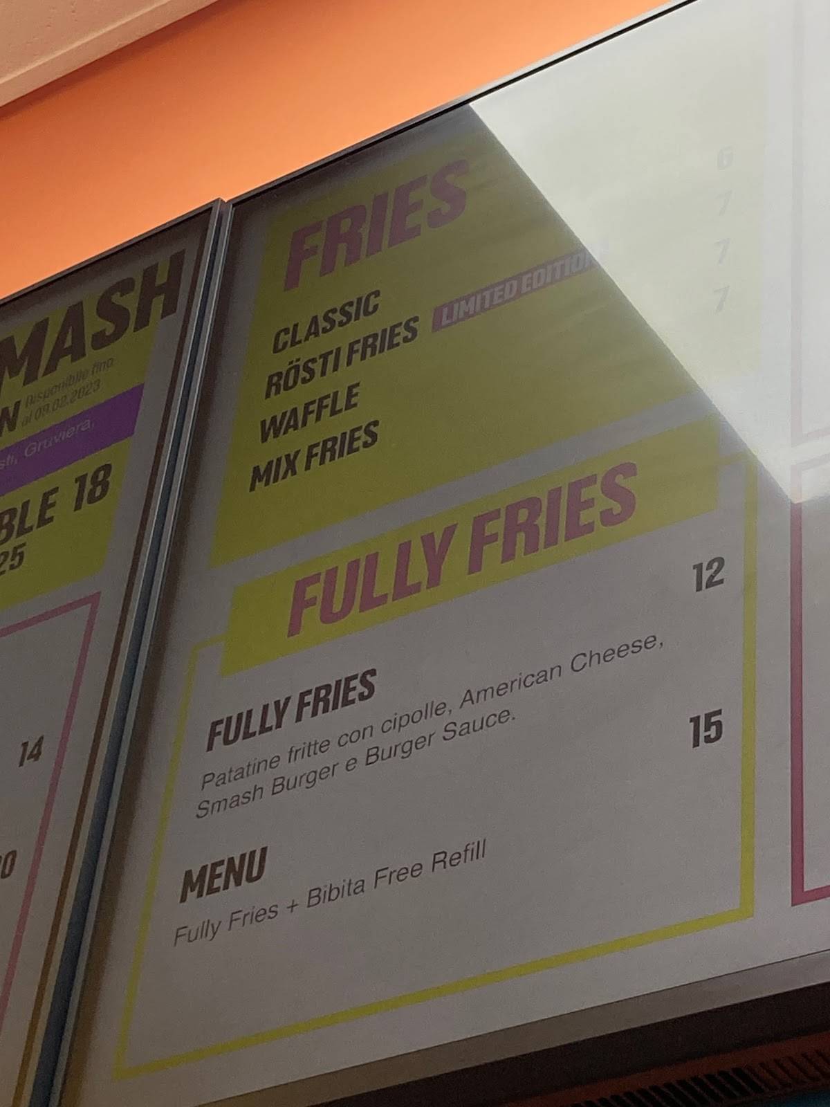 Menu da FULLY Burgers And Fries, Lugano