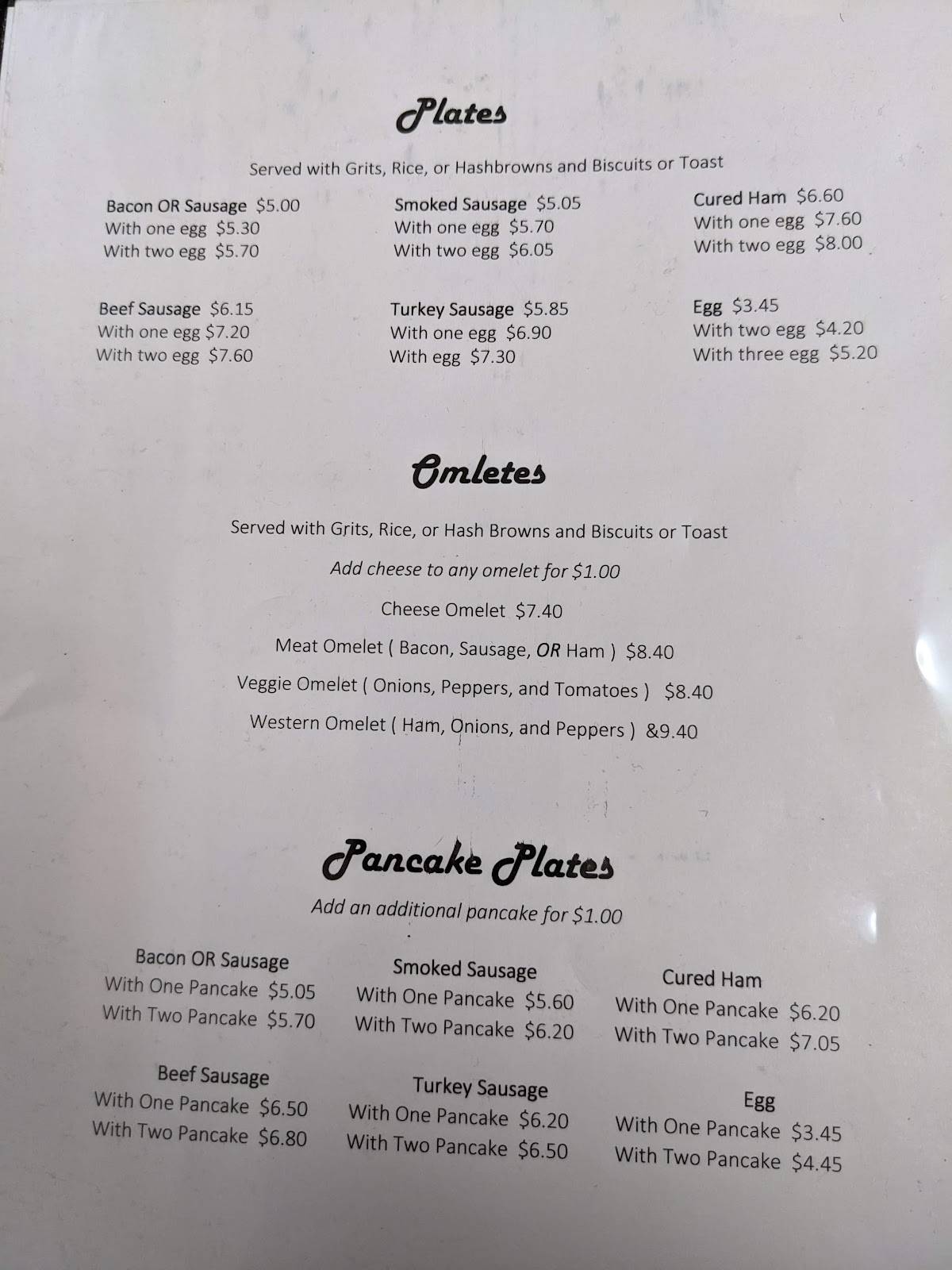Menu at Fife’s Restaurant, Birmingham